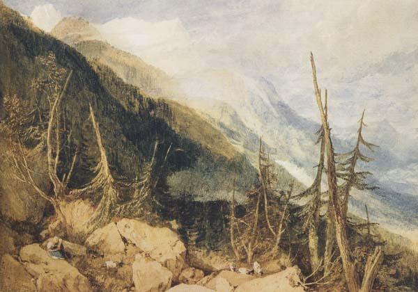 Joseph Mallord William Truner Montanvert,Valley of Chamouni (mk47) France oil painting art